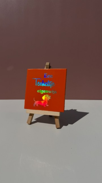 Teckeltje eigenwijs oranje